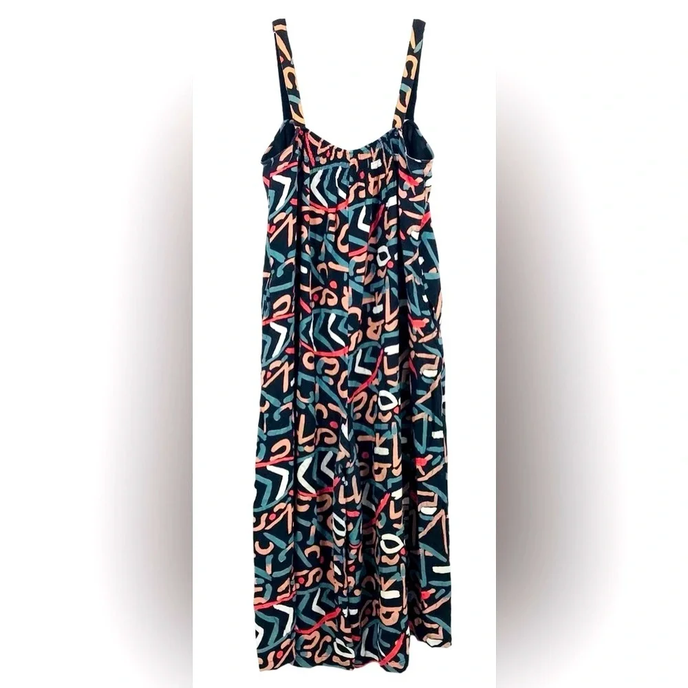 The Odells‎ NWOT Abstract Print Wide Leg Jumpsuit XS Boho Festival